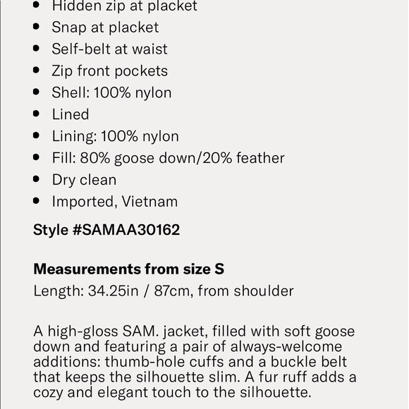 SAM Infinity Long Down Jacket - Picture 8 of 8